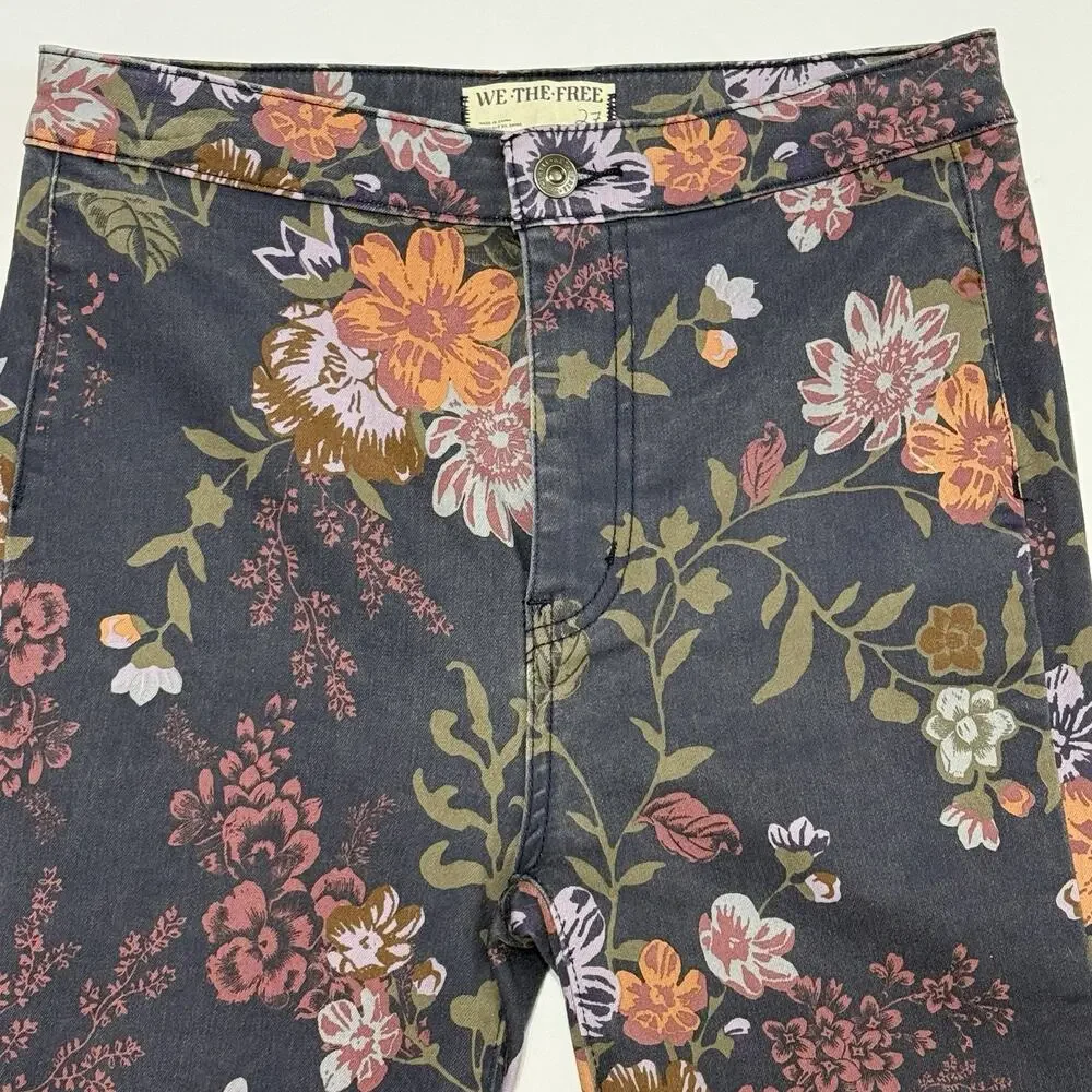 Free People Floral Flare Jeans - Multicolor - Picture 3 of 13